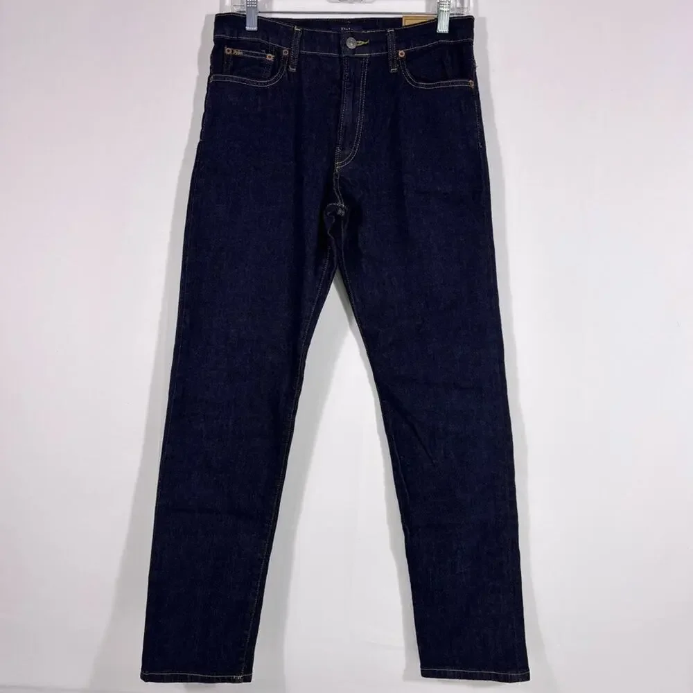NWT Ralph Lauren Polo Boy's Hampton Deep Blue Straight Jeans Size 20 1082